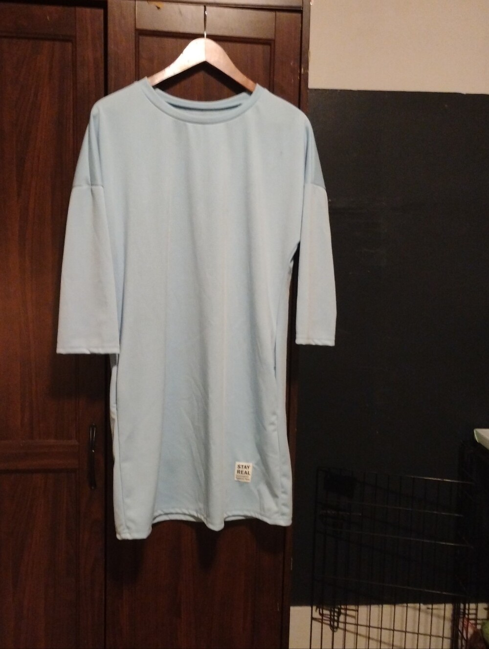 Relaxed Light Blue Women's Sleep Shirt - Cozy Nightwear